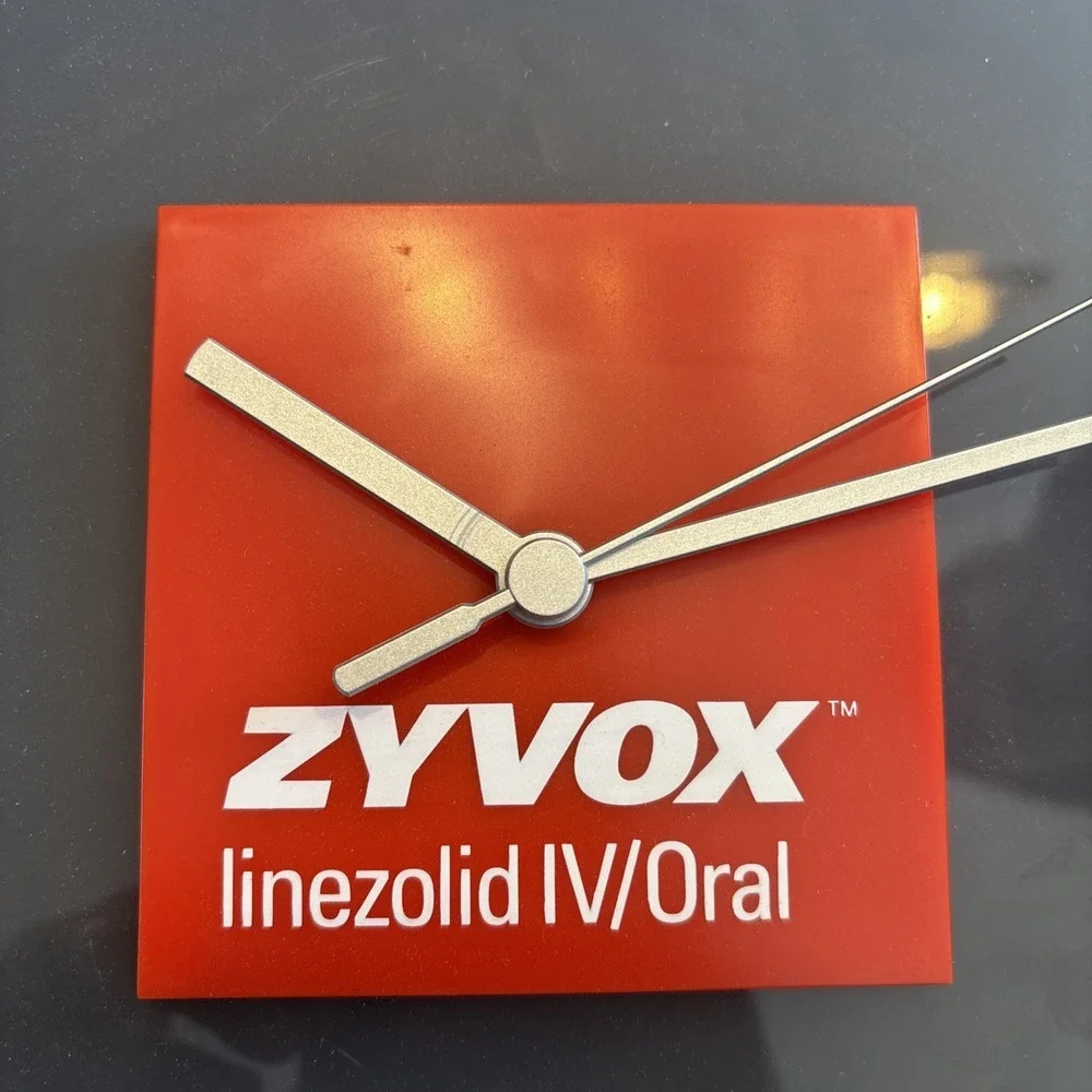 Zyvox Linezolid IV/Oral Pharmaceutical Drug Rep Promo Wall Clock PARTS AS‎ IS